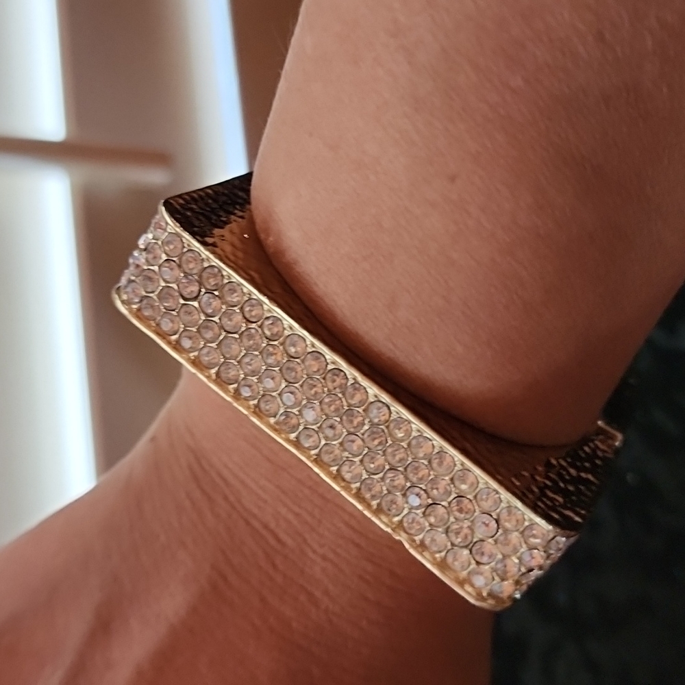 Cuff Square Rhinestone Bracelet